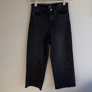Old Navy Black High Waist Wide-Leg Jeans